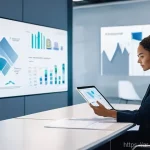 브랜드 커뮤니케이션 포지션별 업무 분석 - **Prompt 1: AI-Driven Brand Strategy Meeting**
    A diverse team of professionals, including men an...