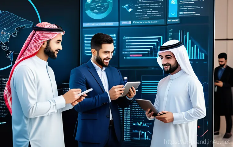 브랜드 커뮤니케이션과 글로벌 커뮤니케이션 차이 - **Prompt:** A warm, vibrant multi-generational Arab family gathering in a beautifully decorated trad...